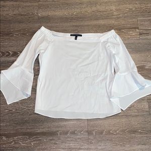 White over the shoulder blouse